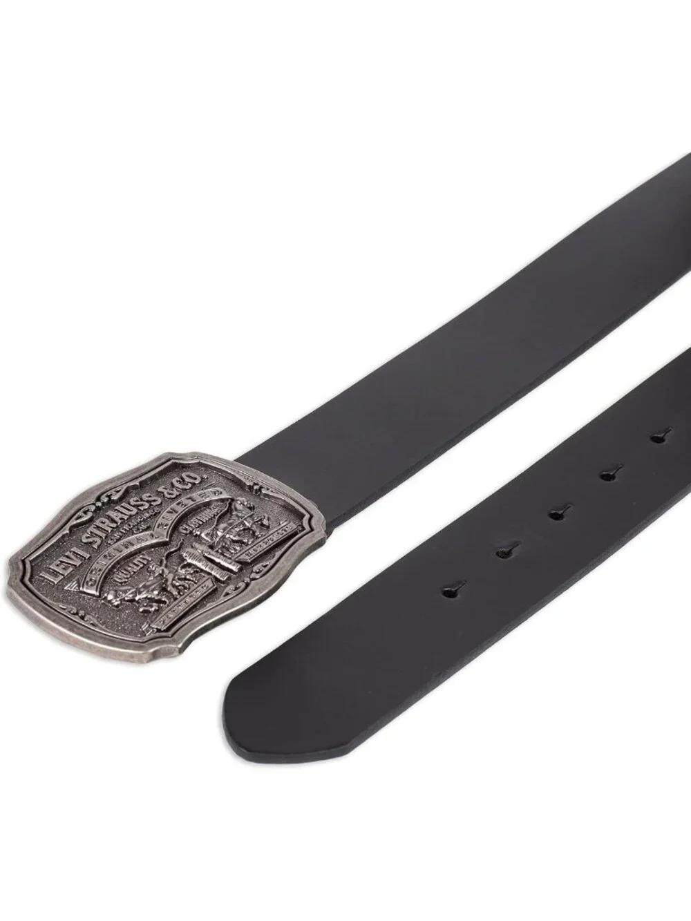 Men's Leather Jean Belt with Removable Buckle, Western Cowboy Style for Daily